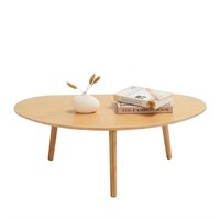 XINNAN Small Oval Coffee Table Mid Century