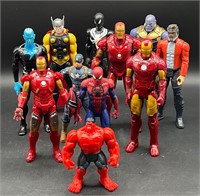 11 MARVEL ACTION FIGURES     6" TO 11 1/2" TALL