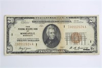 1929 NATIONAL CURRENCY $20 NOTE