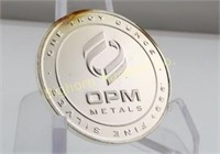 One Troy Ounce .999 Fine Silver OPM Round