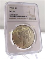 1923 Peace Silver Dollar NGC MS63
