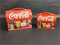 Two Coca-Cola Mini Carry Lunchboxes