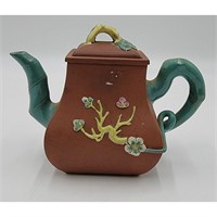 A Fine Chinese Enamel Yixing Teapot Zisha Teapot