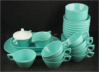 Vintage Texas Ware Dish Set Cups Bolls Plates Tray