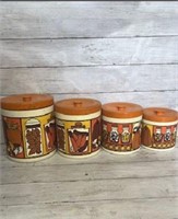 Mushroom/pumpkin canisters from the 70s