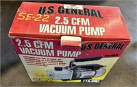 US General 2.5 CFM Vacuum Pump in Box