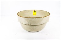White Stone 11 Inch Crock Bowl / 1 Small Chip