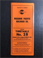 OCTOBER 25, 1981 MOPAC SYSTEM TIMETABLE NO. 18