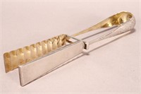 Pair of Russian Faberge Silver Asparagus Tongs,