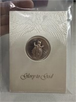 FRANKLIN MINT PROOF BRONZE CHRISTMAS COIN