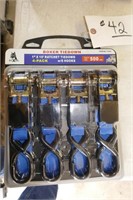 NEW 1" x 15' FOUR PACK RATCHET STRAPS