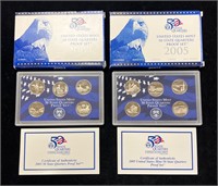 2003 & 2005 US Mint 50 State Quarters Proof Sets