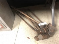 (7) Vintage Croquet Mallets