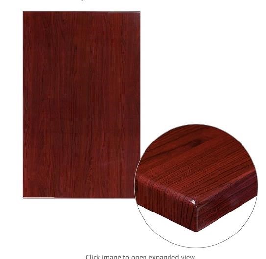 High-Gloss Mahogany Resin Table Top (Top only)