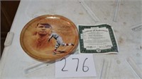 BABE RUTH PLATE W/CERTIFICATE OF AUTHENTICITY