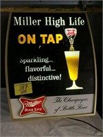 VERY COOL 20" TALL MILLER HIGH LIFE ON TAP BEER