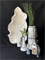 Shabby chic decor, white wooden tray21"