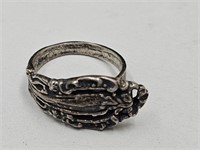 Vintage Sterling Silver Spoon Ring SZ 7
