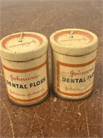 Two 1.5" Johnson's Dental Floss Tins