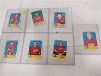 7 Topps hockey cards - Detroit Red Wings 1966-67