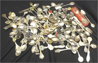 Quantity of silver plated souvenir spoons