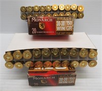 (40) Rounds of Monarch 30-30 win. 150GR FSP ammo.