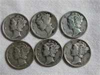 6 Liberty Head Dimes