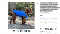 Dog Winter Jacket, Waterproof Windproof Dog