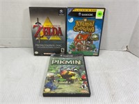 LOT OF 3 GAMECUBE GAME CASES - ANIMAL CROSSING,
