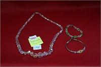 Swarovski crystal necklace & bracelets