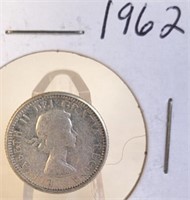 1962 Elizabeth II Canadian Silver Dime