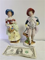 Porcelain Figurines, Hand Painted, Japan