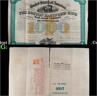 1863 Boston, Hartford & Erie Railroad $1000 Bond C