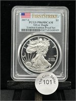 2017 S Proof American Silver Eagle First Strike $1