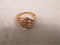 14K Marked Ring Size 4 1/2 Non-Magnetic - 3.1 G