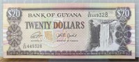 Uncirculated Bank of Guiana $20 banknote