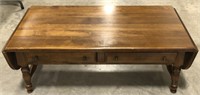 (AF) Wooden drop leaf coffee table with pull