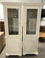 (II) large matching broyhill display cases with