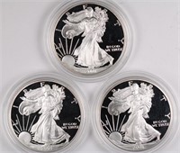 Lot of 3: 2001-W Proof Silver Eagles