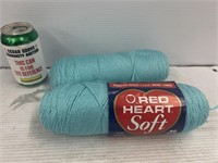 Red heart soft blue yarn