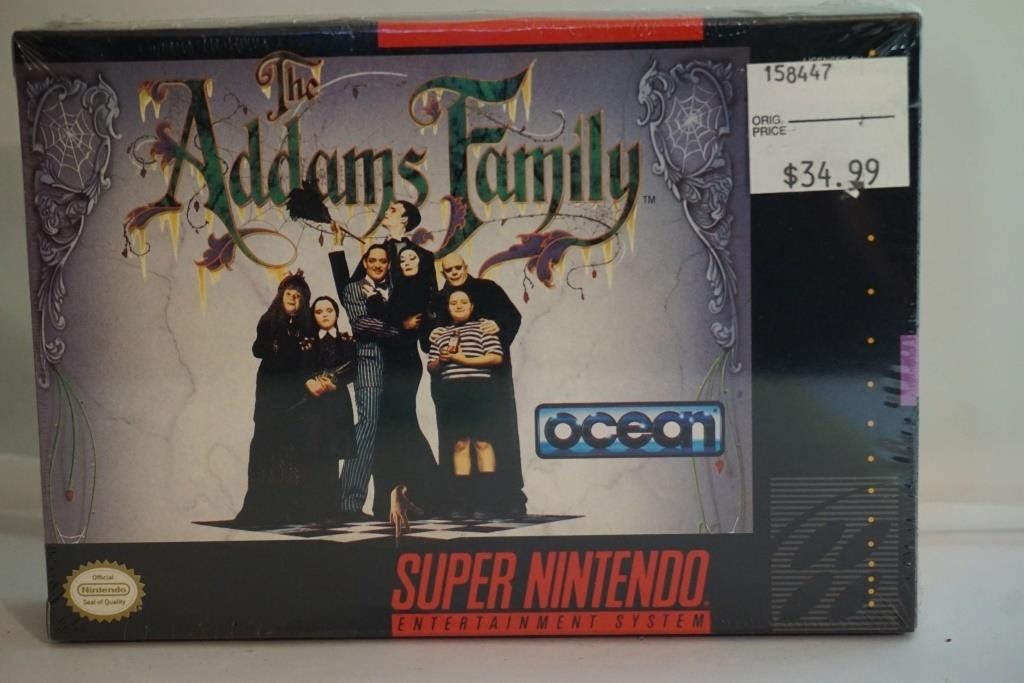 1991 Super Nintendo Adams Family Game Sealed
