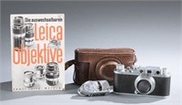 Leica II Wetzlar DRP camera & case. c.1950