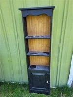 SOLID WOOD BLACK PAINTED DISPLAY CABINET