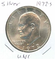 Silver 1972-S UNC Eisenhower Dollar