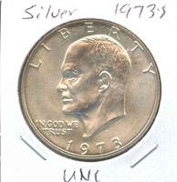 Silver 1973-S UNC Eisenhower Dollar