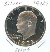 Silver 1972-S Proof Eisenhower Dollar