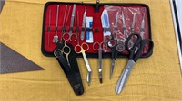 Scissors and first aid kit