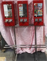 Sticker Vending Machine Bank of 3 with Stand