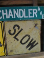 street sign & slow sign