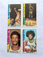4 1976-77 Topps 3x5 Cards Bing Silas Lucas Knight